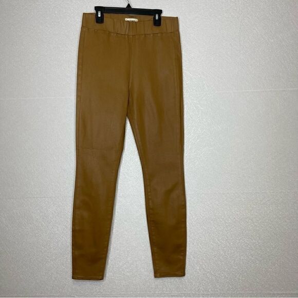 l’agence Rochelle High Rise Nutmeg Coated Pull On Pants L - Picture 2 of 7